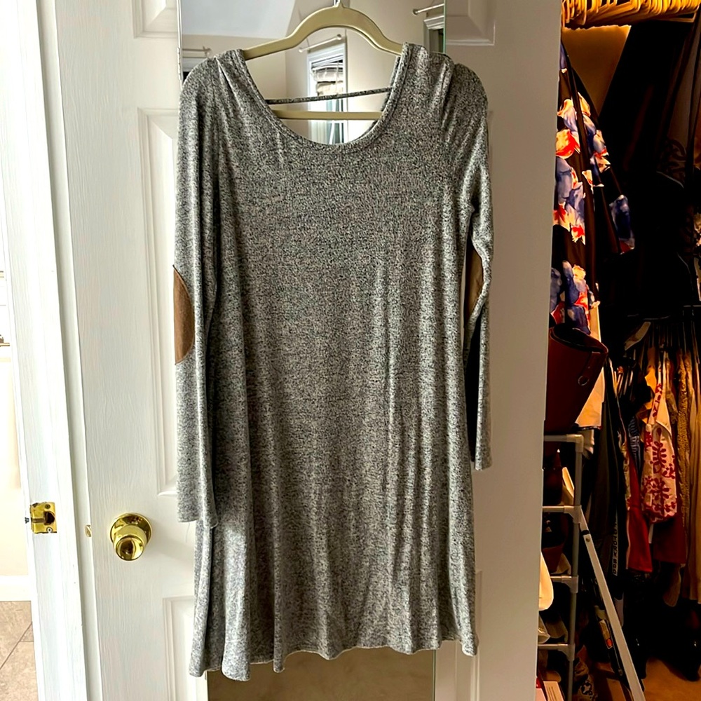 Grey riding pad dress